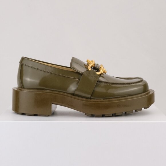 Bottega Veneta Monsieur Patent Leather Loafers, Dark Olive Green, EU 36 / US 6 - Picture 12 of 12